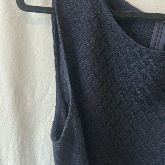 St. John 2 Pc Blue Knitted Wool Blend Dress w/Matching Long Jacket Sz 16 - Picture 5 of 17